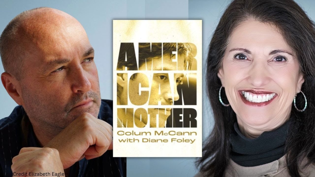 McCann and Foley author photos with book cover American Mother