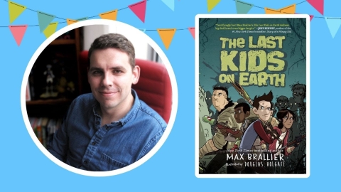 Author image Max Brallier with The Last Kids on Earth book cover