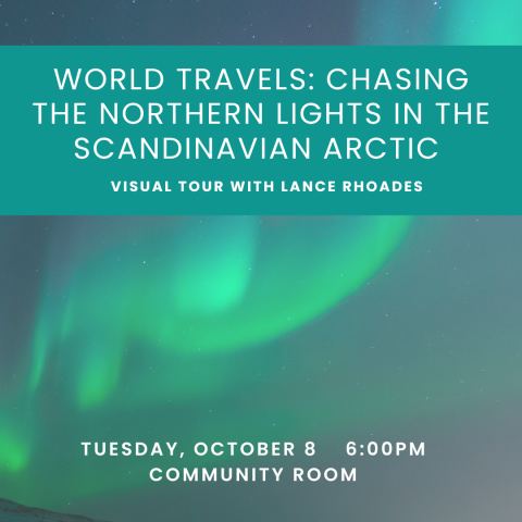 Northern Lights image with text