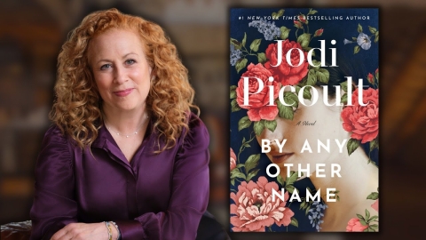 Author image with book cover