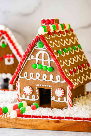 frosted gingerbread house
