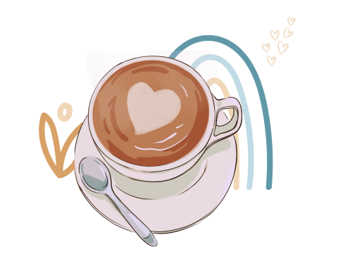 illustrated coffee cup 