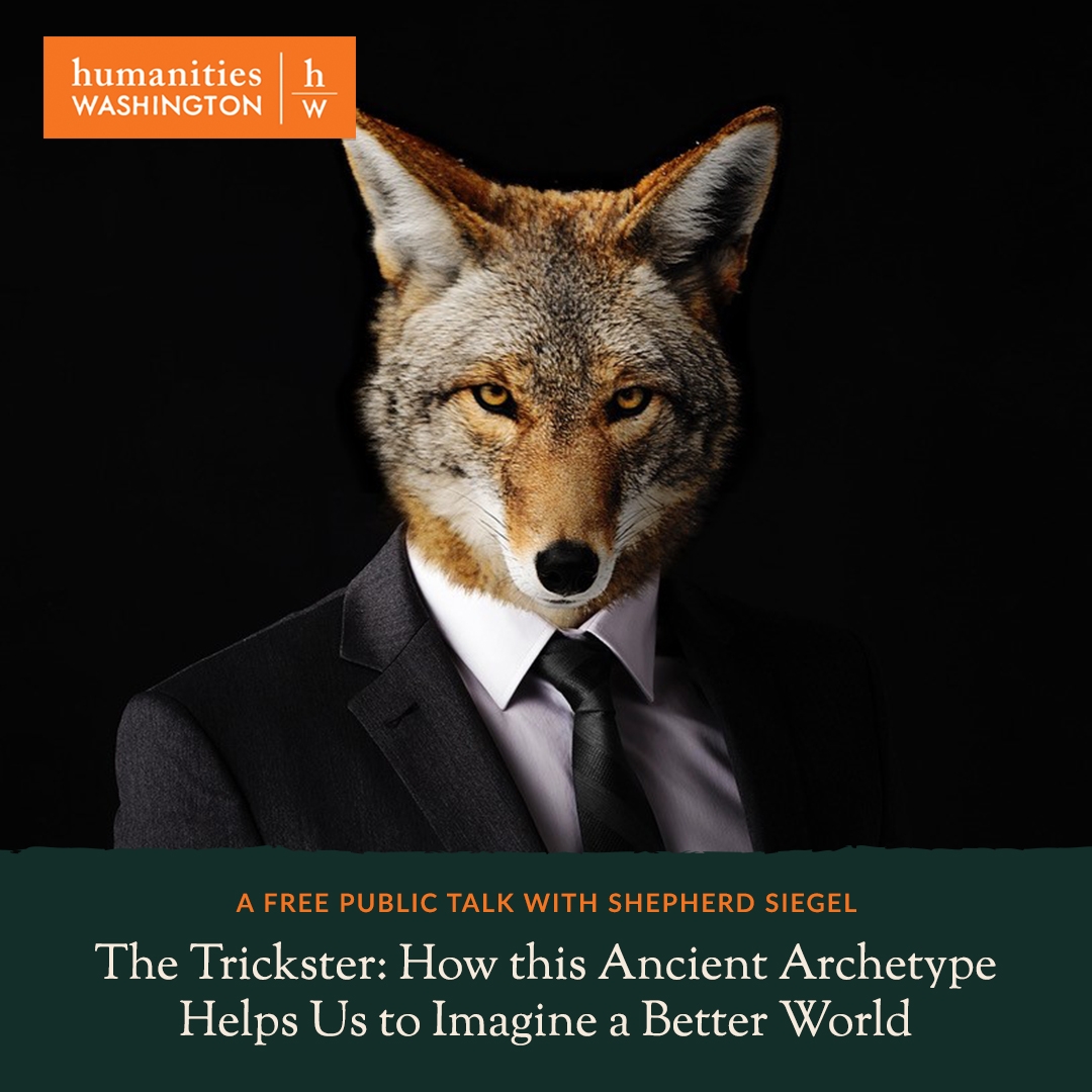 Wolf dressed in black suit