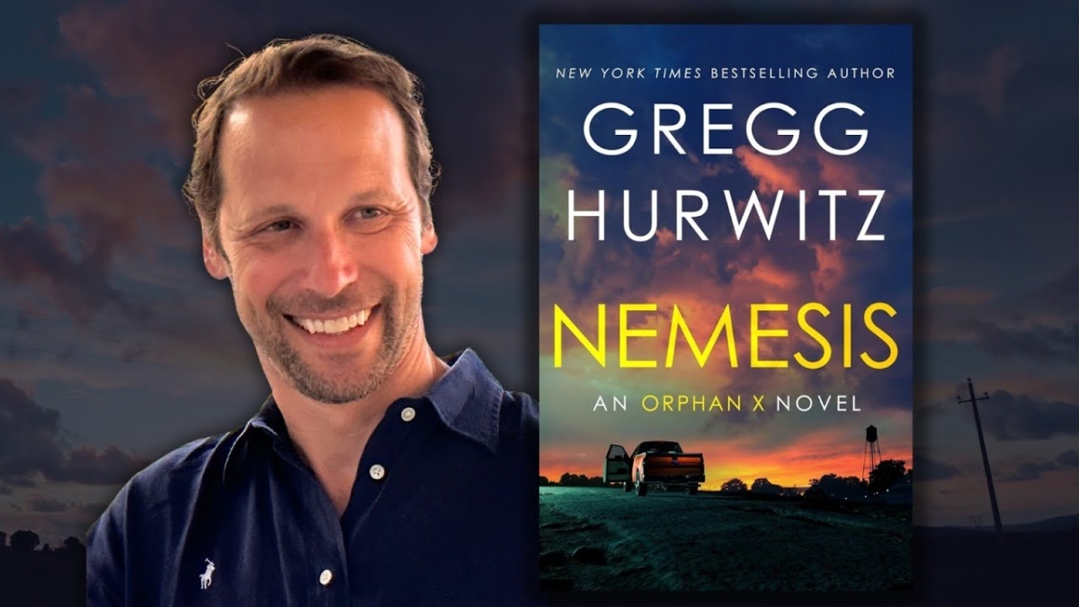 Author image with book cover