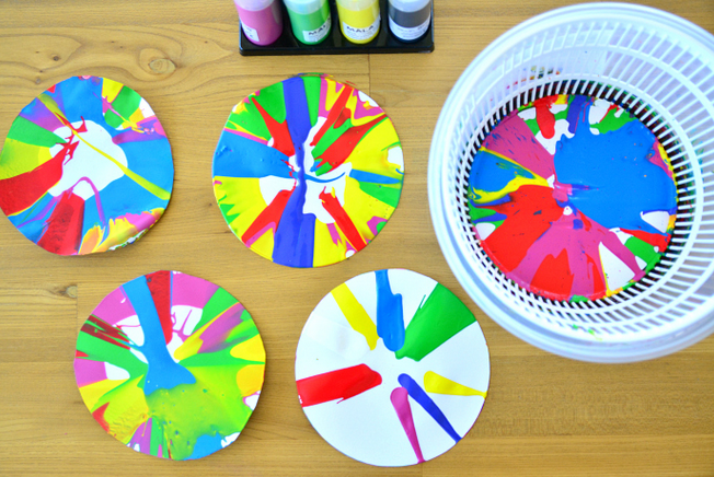 art done with a salad spinner