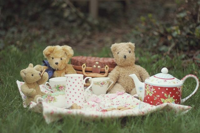 picture of a teddy bear tea party